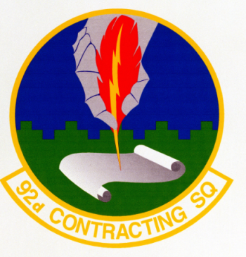 Coat of arms (crest) of the 92nd Contracting Squadron, US Air Force