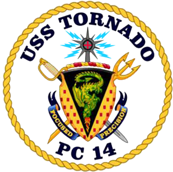 Coat of arms (crest) of the Coastal Patrol Ship USS Tornado (PC-14)