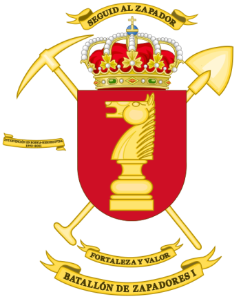 Coat of arms (crest) of the Sapper Battalion I, Spanish Army
