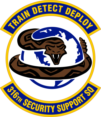 Coat of arms (crest) of the 316th Security Support Squadron, US Air Force