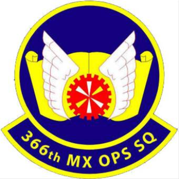 Coat of arms (crest) of the 366th Maintenance Operations Squadron, US Air Force