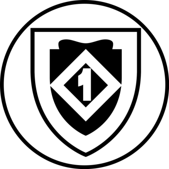 Emblem (crest) of the 1st Army Basic Training Company, III Battalion, Jutland Dragoon Regiment, Danish Army