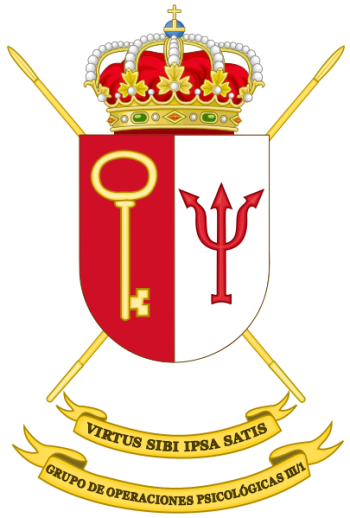 Coat of arms (crest) of the Psychological Operations Group III-1, Spanish Army