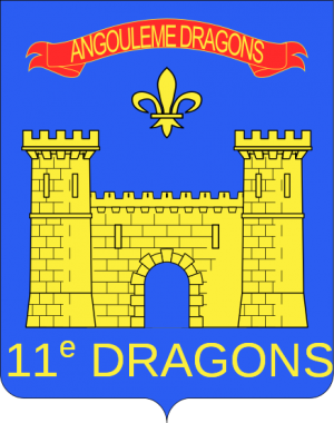 Coat of arms (crest) of the 11th Dragoons Regiment, French Army