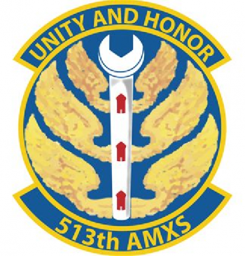 Coat of arms (crest) of the 513th Aircraft Maintenance Squadron, US Air Force