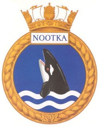 Coat of arms (crest) of the HMCS Nootka, Royal Canadian Navy