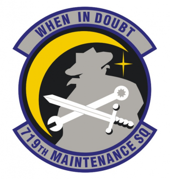 Coat of arms (crest) of the 719th Maintenance Squadron, US Air Force