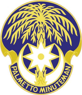 Coat of arms (crest) of South Carolina State Area Command, South Carolina Army National Guard