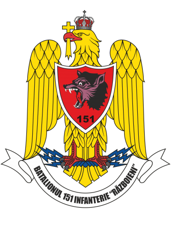 Coat of arms (crest) of the 151st Infantry Battalion Rǎzboieni, Romanian Army