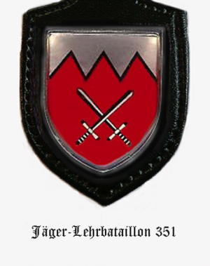 Coat of arms (crest) of the Jaeger Battalion 351, German Army