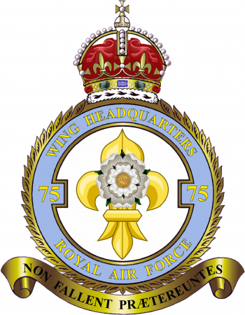 Coat of arms (crest) of No 75 Wing Headquarters, Royal Air Force