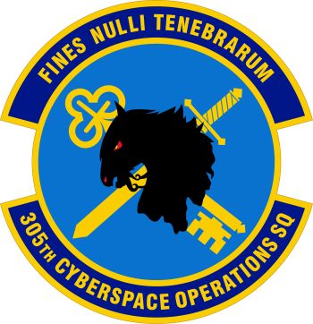 Coat of arms (crest) of the 305th Cyberspace Operations Squadron, US Air Force