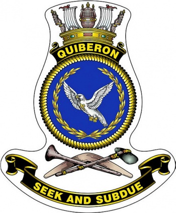 Coat of arms (crest) of the HMAS Quiberon, Royal Australian Navy