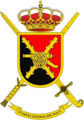 Coat of arms (crest) of the Headquarters Field Artillery Command, Spanish Army