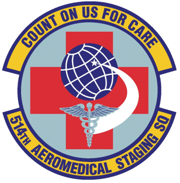 Coat of arms (crest) of the 514th Aeromedical Staging Squadron, US Air Force