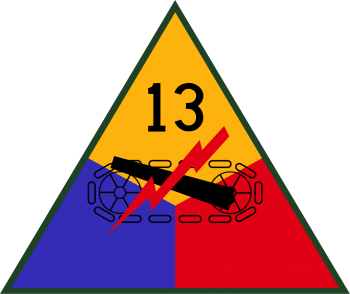Coat of arms (crest) of 13th Armored Division, US Army