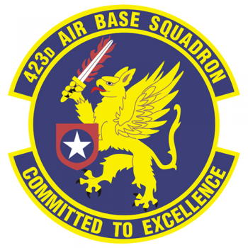 Coat of arms (crest) of the 423rd Air Base Squadron, US Air Force