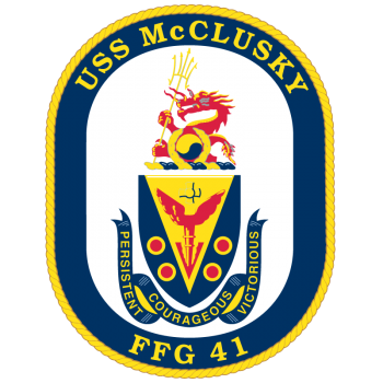 Coat of arms (crest) of the Frigate USS McClusky (FFG-41)