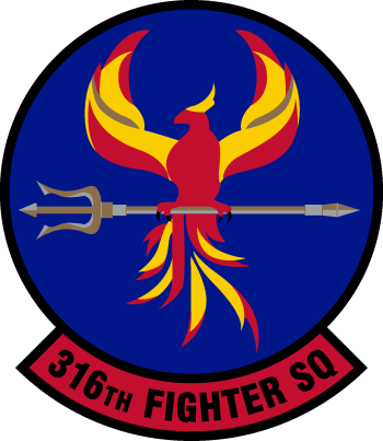 Coat of arms (crest) of the 316th Fighter Squadron, US Air Force