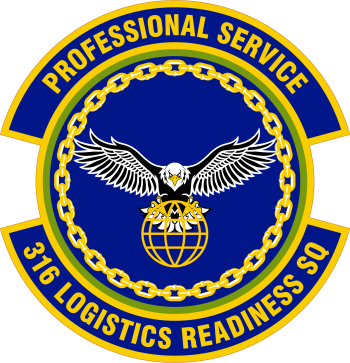 Coat of arms (crest) of the 316th Logistics Readiness Squadron, US Air Force