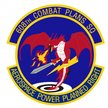 Coat of arms (crest) of the 608th Combat Plans Squadron, US Air Force