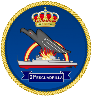 Coat of arms (crest) of the 21st Escort Squadron, Spanish Navy
