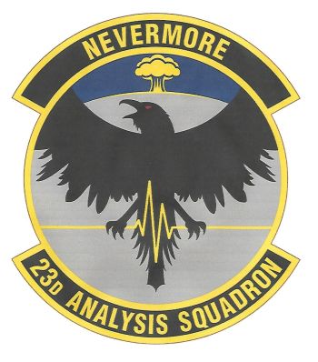 Coat of arms (crest) of the 23rd Analysis Squadron, US Air Force
