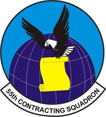 Coat of arms (crest) of the 55th Contracting Squadron, US Air Force