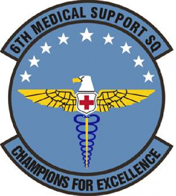 Coat of arms (crest) of the 6th Medical Support Squadron, US Air Force