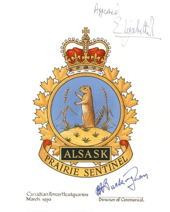 Coat of arms (crest) of the Canadian Forces Station Alsask, Canada