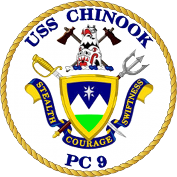Coat of arms (crest) of the Coastal Patrol Ship USS Chinook(PC-9)