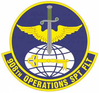 Coat of arms (crest) of the 908th Operations Support Flight, US Air Force