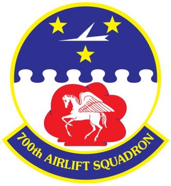 Coat of arms (crest) of the 700th Airlift Squadron, US Air Force