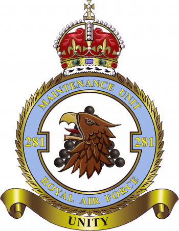 Coat of arms (crest) of No 281 Maintenance Unit, Royal Air Force