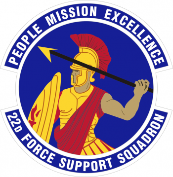Coat of arms (crest) of the 22nd Force Support Squadron, US Air Force