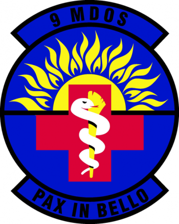 Coat of arms (crest) of the 9th Medical Operations Squadron, US Air Force