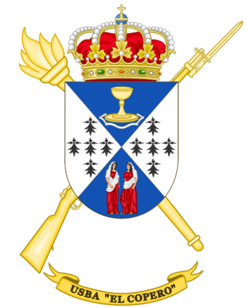 Coat of arms (crest) of the Base Services Unit El Copero, Spanish Army