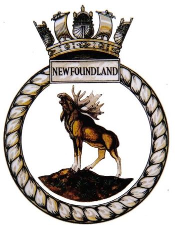 Coat of arms (crest) of the HMS Newfoundland, Royal Navy