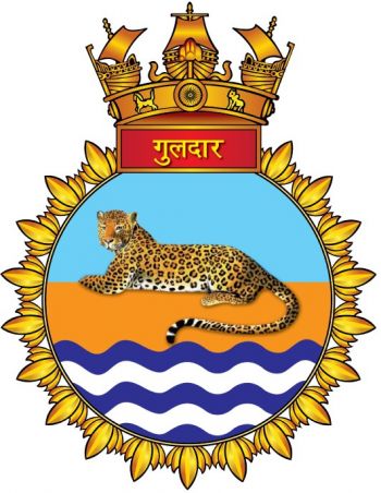 Coat of arms (crest) of the INS Guldar, Indian Navy