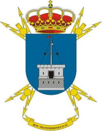Coat of arms (crest) of the Signal Battalion IV-22, Spanish Army