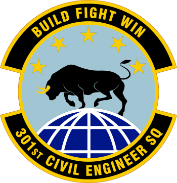 Coat of arms (crest) of the 301st Civil Engineer Squadron, US Air Force