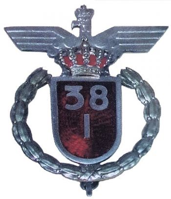 Coat of arms (crest) of the 38th Infantry Regiment Neagoe Basarab, Royal Romanian Army