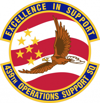 Coat of arms (crest) of the 439th Operations Support Squadron, US Air Force