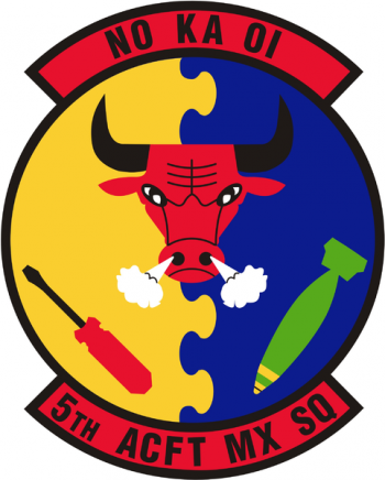 Coat of arms (crest) of the 5th Aircraft Maintenance Squadron, US Air Force