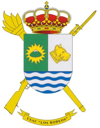 Coat of arms (crest) of the Barracks Services Unit Los Rodeos, Spanish Army