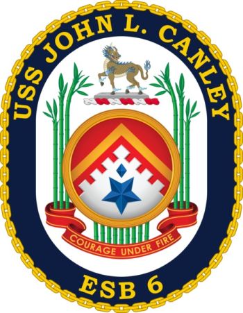Coat of arms (crest) of Expeditionary Mobile Base USS John L. Canley (ESB-6)