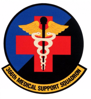Coat of arms (crest) of the 366th Medical Support Squadron, US Air Force