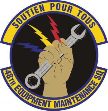 Coat of arms (crest) of the 48th Equipment Maintenance Squadron, US Air Force