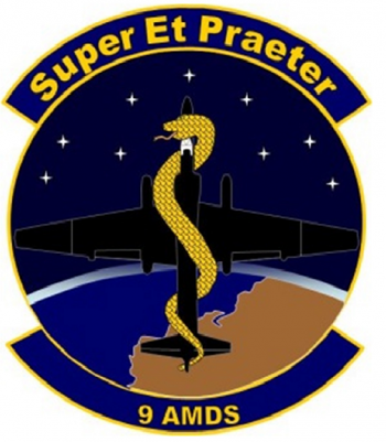Coat of arms (crest) of the 9th Aeromedical Dental Squadron, US Air Force