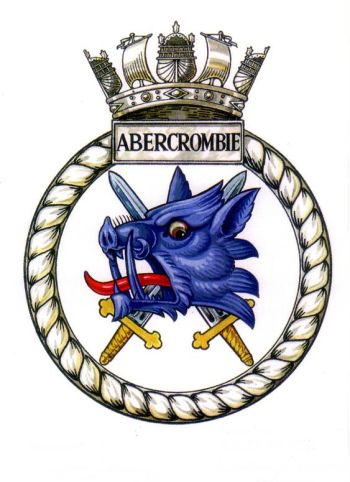 Coat of arms (crest) of the HMS Abercrombie, Royal Navy